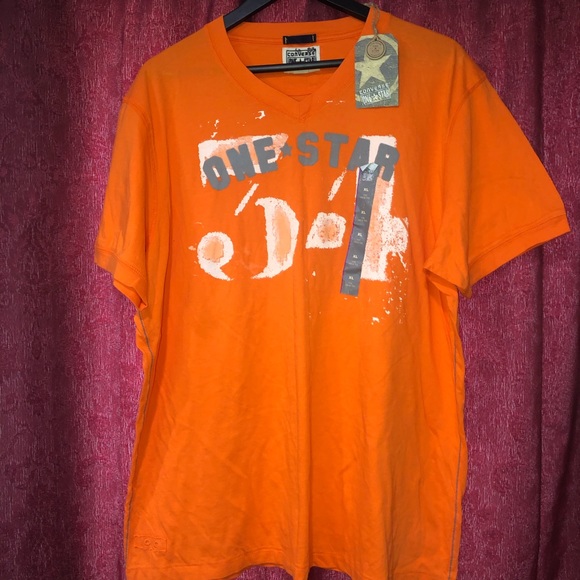 orange converse shirt